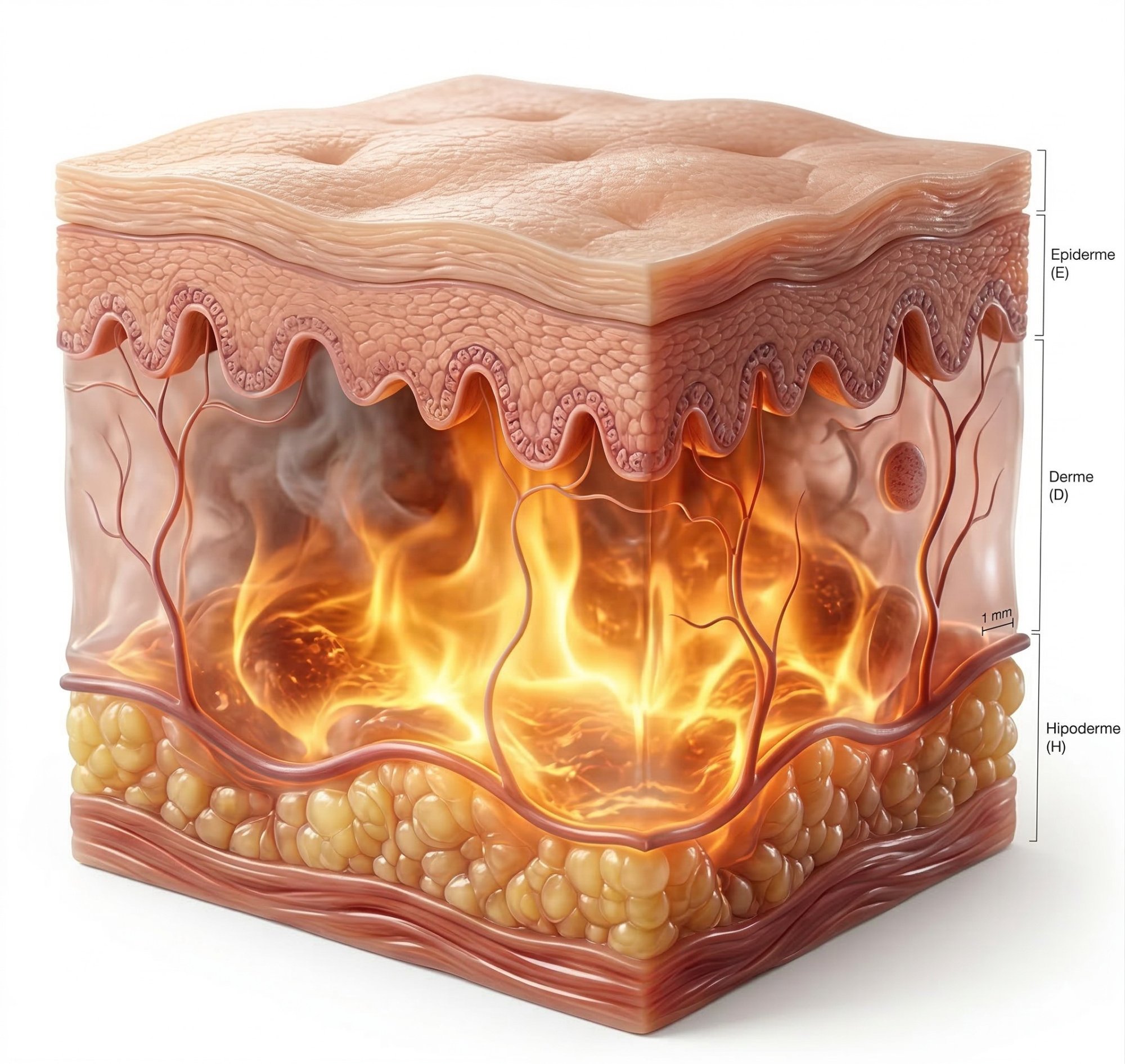 Inflamação crónica de baixo grau nas camadas da pele